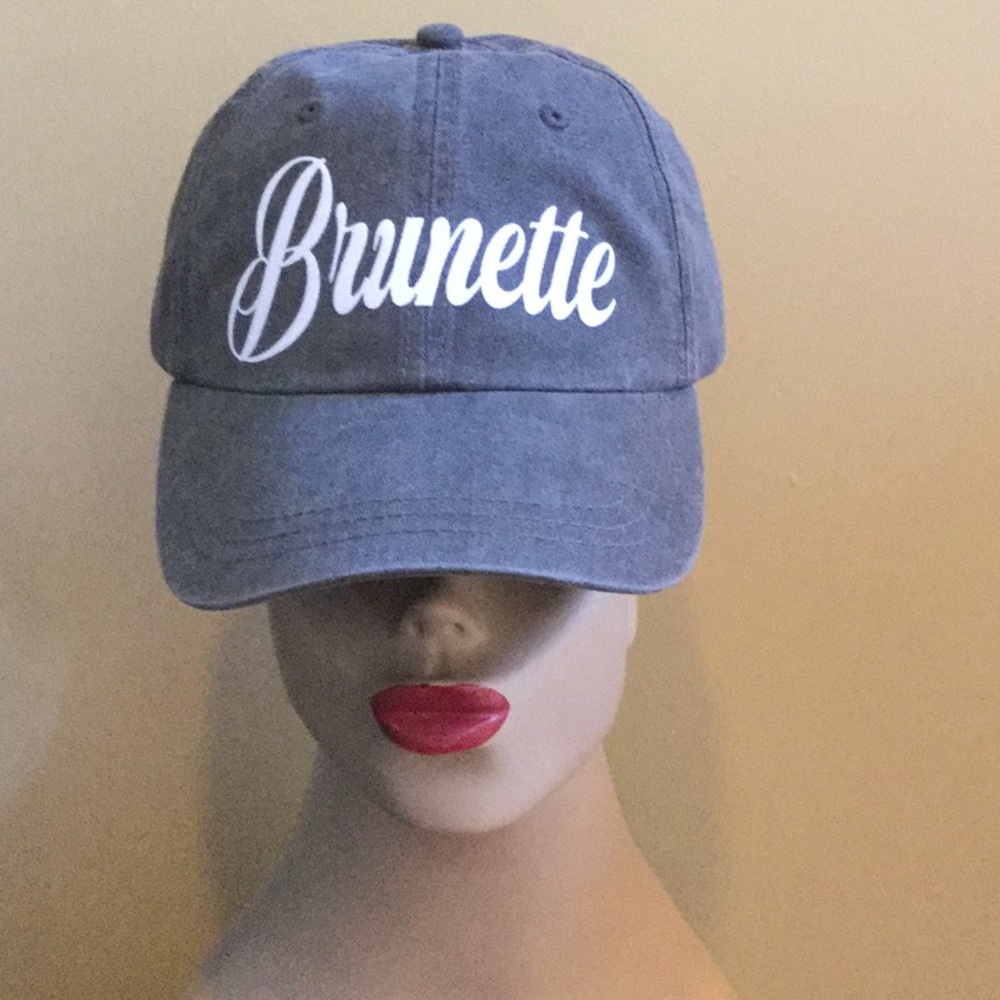 Brunette baseball cap